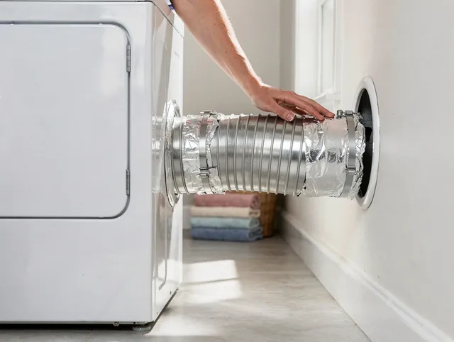 Professional dryer vent hose installation by Jacksonville Dryer Vent Cleaning in Jacksonville